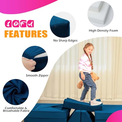 18pcskidscouchbuildingfortmodularkidsplaycouchconvertiblefoamplaysofafortoddlerandbabyplayroomfoldoutcouchsectionalplaysetforcreativegirlsboysnavyyellow Urban Country Home Decor 18pcs kids couch building fort modular kids play couch convertible foam play sofa for toddler and baby playroom fold out couch sectional play set for creative girls boys navyyellow urban country home decor