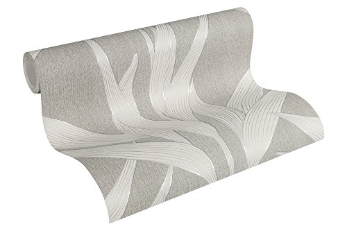 Livingwalls Vliestapete Hygge Tapete mit großen Blättern 10,05 m x 0,53 m braun creme Made in Germany 361233 36123-3