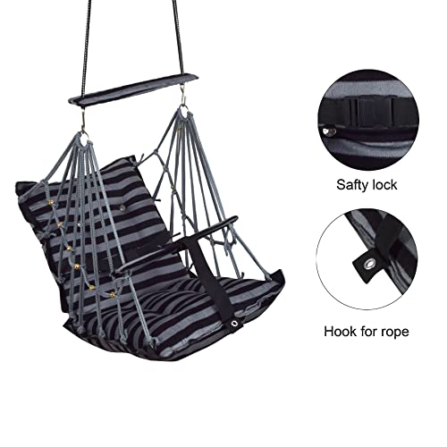 Image of Cotton Swing Chair for Kids Baby's Children Folding and Washable1-3 Years with Safety Belt /Home,Garden Jhula for Babies|Swing for Kids | Seat and Back Side 16x16 inch