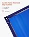 VEVOR Welding Screen with Frame, 6 x 6 FT Welding Curtain Screen, Flame-Resistant Vinyl Safety Protection Screens with Lockable Swivel Wheels & 6-Level UV Protection for Workshop/Industrial Use, Blue