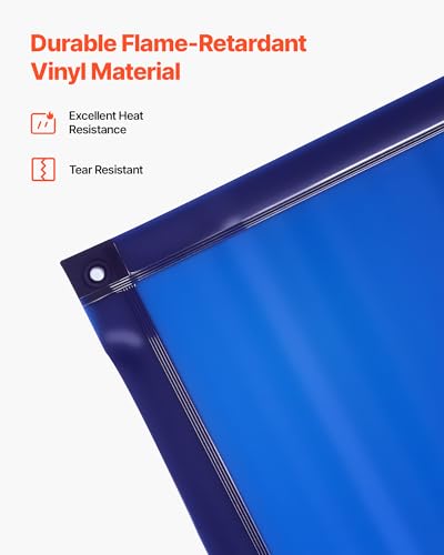 VEVOR 6x6ft Welding Screen Blue