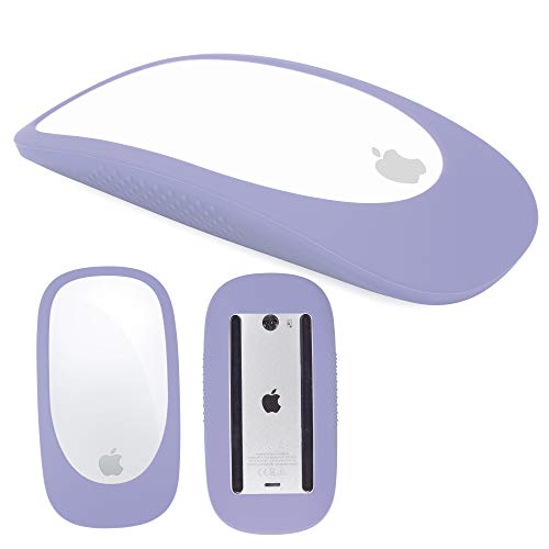 Image of Silicone Case Cover Protective Skin for Magic Mouse 1 /2 Silicone Case for Apple Magic iPad Mouse (Lavender Grey)