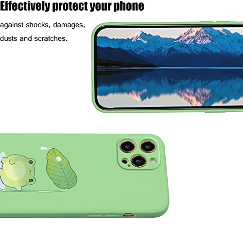 Compatible With Iphone 12 Pro Max, Cute Frog Under The Leaf Phone Case For Iphone 12 Pro Max,Kawaii Iphone Case With Cool Design For Girls Women Kids With Soft Slim Bumper Protective Case Cover #TOP1