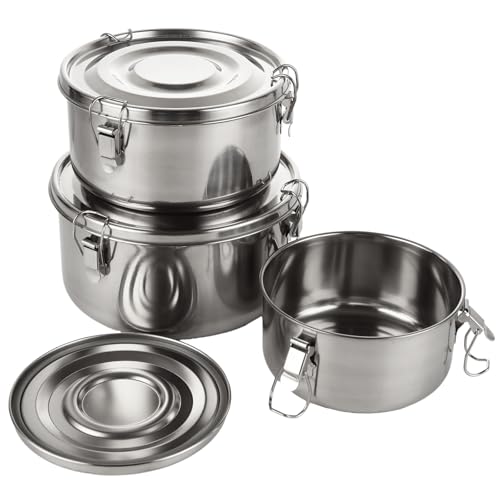 SENENQU 3-Piece Stainless Steel Food Storage Containers