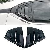 for Nissan Sentra Sylphy 2020-2025 Rear Side Window Louvers,Sport Style Triangular Window Glass Blinds Air Vent Scoop Shades Cover Trim Blinds Auto Exterior ABS Decorate Accessories (Piano Black)
