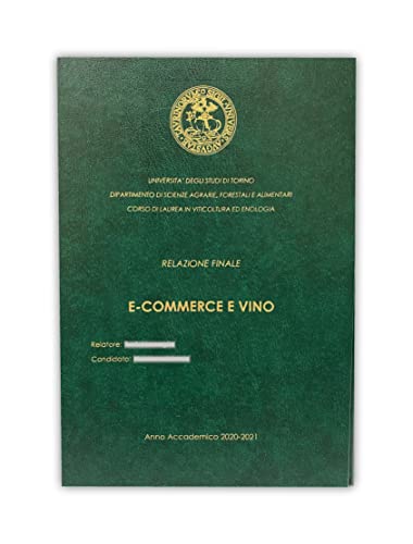 TESI DI LAUREA - Stampa professionale - Copertina rigida - Incisione Termica (XS, Verde)
