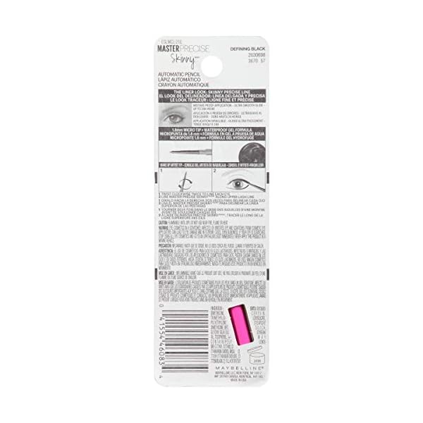 Maybelline Master Precise Skinny Gel Eyeliner Pencil, Defining Black, 1 Count