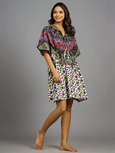 Image of Ravaiyaa - Attitude is everything Womens Soft Crepe Silk Casual Dress Summer Floral Printed Dress Ladies Tank Midi Sundress