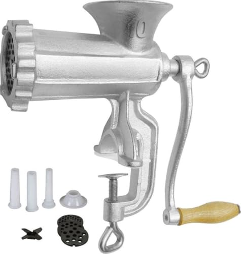 Luckyberg Gusseisen Handwolf Fleischfüllmaschine komplett mit Zubehör (GR. #10) Luckyberg Gusseisen Handwolf Fleischfüllmaschine komplett mit Zubehör (GR. #10)
