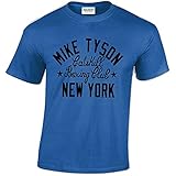 iron gym bari orari Cotton Mike Tyson Mens T-Shirt Boxing Design Iron Gym Training Top Blue