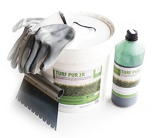 Colle pour gazon synthétique MBM, kit 10 kg, gazon artificiel, manteau, tapis de jardin, bicomposant
