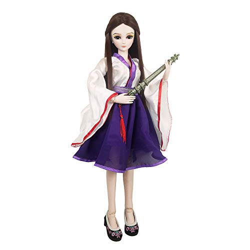 Eva Bjd 1/3 Ball Joint Doll Female General 24In 60Cm Sd Bjd Doll + Clothes + Cloak + Makeup + Full Set #TOP2