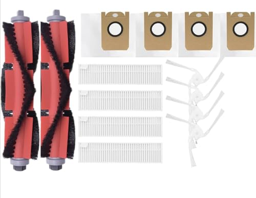 SwitchBot K10+ 交換用専用アクセサリー 消耗品セットメインブラシ フィルター サイドブラシ ， ダストバッグ ク互換品は ロボット掃除機に対応交換用部品 (2 x メインブラシ，4 x フィルター，4 x サイドブラシ，4 x ダストバッグ ク） [並行輸入品]