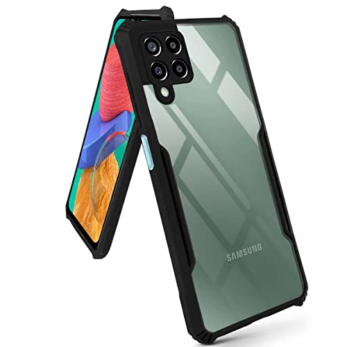 Image of Jkobi Back Cover Case for Samsung Galaxy M33 5G (Crystal Glass Back | Camera Protection | Shockproof | Professional Black)
