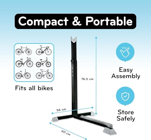 Image of Bike Nook Stand & Vertical Storage Rack - 4 Pack with connectors- The Original Vertical Bicycle Floor Stand for Garage Storage and Indoor and Outdoor use, No Drilling Required
