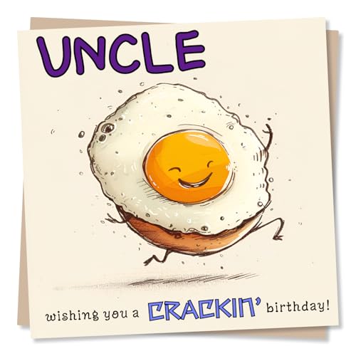 Birthday Card for Uncle Men Male Funny - Wishing You A Crackin Birthday - Made in UK