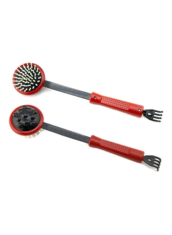 Extendable Back Scratcher With Massager Multicolored