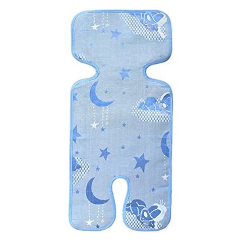 Self-Cooling Gel Mat, Baby Stroller Cooling Mat, Car Seat Mat, No Need Refrigeration, Non-Toxic Safe for Babies-Blue Cover