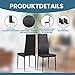 Albatros 2551MILANO Set de 4 sillas de Comedor, Negro
