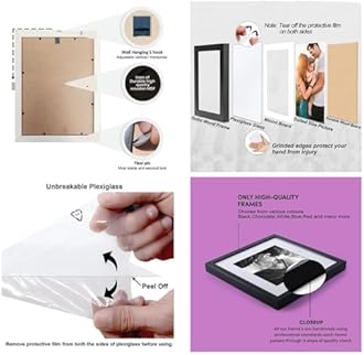 Art Street A4 Size Certificate, Document Photo frames Set Of 10 For Home Decoration, Living Room, Office Decoration (Black, Size: 8" x 12")