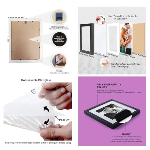 Art Street Photo Frame For Wall Set of 10, Black Picture Frames For Bedroom, Livingroom, Home and Office Wall Decoration (Size -6x8,5x7 Inch)