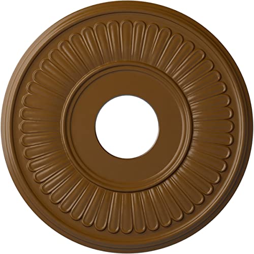 Image of Ekena Millwork CM15BESTF 15 3 /4 inchOD x 3 7 /8 inchID x 3 /4 inchP Berkshire Ceiling Medallion, Smokey Topaz