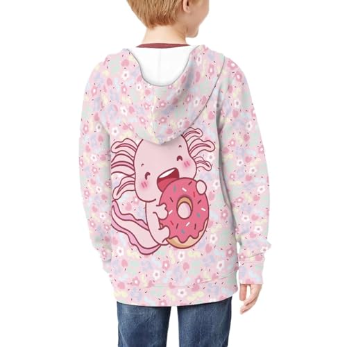 Image of Unisex Zipper Sweatshirt Boys Girls Hooded with 2 Pocket Pullover Hoodies for 6-16Y Kids