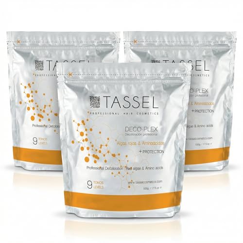 Polvo Decolorante Profesional con Plex 3 x 500 g | Decoloración Capilar de Alta Aclaración Hasta 9 Tonos con Protección Anti-Rotura | Perfecto para Mechas, Balayage y Rubios Platino Profesionales