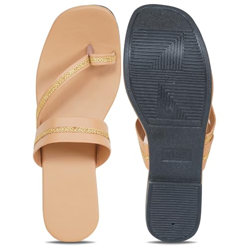 Image of Women's Slippers | Comfortable Flat Chappals for Women with Bow Detail | Stylish Casual Chappals, Trendy Summer Sandals, Comfortable Footwear for Daily Use