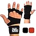 KAIXO FITNESS Guantes de Entrenamiento Gym Crossfit para el Gimnasio. Calleras con muñequera para Levantamiento Pesas, calistenia, Bodybuilding, Gimnasia y Fitness. Hombre y Mujer (Negro, M)