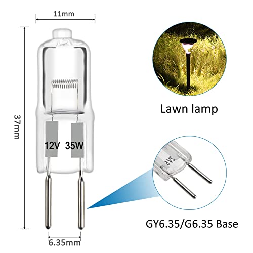 SCNNC Halogen Bulb GY6.35 35W Dimmable, AC/DC 12V, Pack of 10, G6.35-35w, 10 Count (Pack of 1) - Image 2