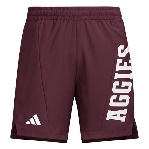 Adidas Men's D4T WovenTexas A&M University Shorts, Team Maroon/Texas A&M, X-Small/9" Inseam