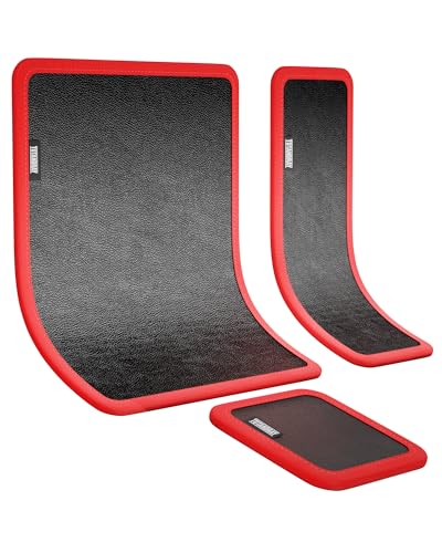 TOTANDRAY 3PCS Magnetic Tool Mat 40 LBS Magnetic Tool Holder 3 Sizes Heavy Duty Magnetic Flexible PVC Tool Organizer Pad for Screws Bolts Nuts Wrenches Garage Workshop Auto Repair Red