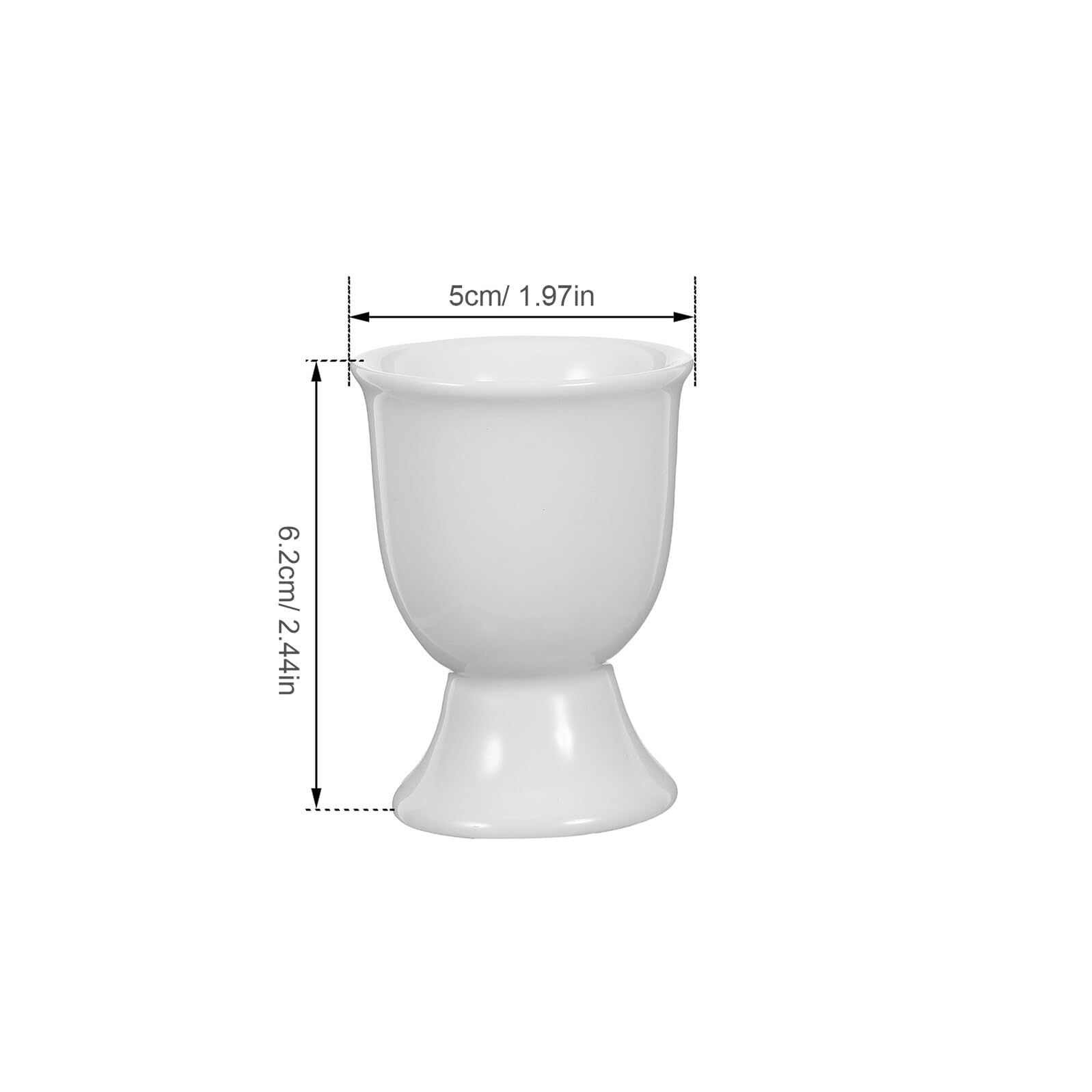 Coquetiers en Céramique Blancs pour Œufs, Lot de 6