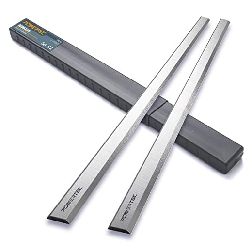 POWERTEC 12-1/2 Inch Planer Blades for Craftsman 23378, JET JWP-12, JWP-12-4P, JWP-12DX, Rockwell RK9018, Wilton 99178, 34463 Planer, Replacement for Craftsman 23315 Planer Knives, Set of 2 (12818)