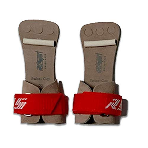 Reisport Men's Hook & Loop High Bar Grips, Gymnastics,Gray