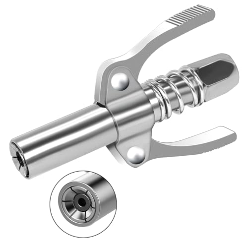Bcautay Fettpresse Mundstück Kupplung für fettpresse 10000 PSI Doppelgriff G Coupler für Fettpresse Verriegelungszange Fettpresse Kupplung Passend für Standard M6/M8/M10/M12/M14