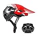 Zeroall Casque de Vélo Adulte 54-60cm Réglable Taille Casque de VTT Vélo de Route Homme Femme Casque Vélo électrique Multifonctionnel pour E-Scooter E-Bike Vélo(Noir Rouge)