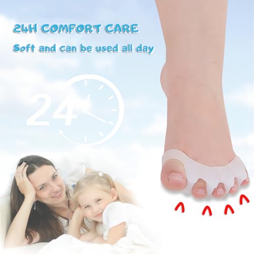 Image of Toe Separators Kids Corrector for Pedicure: Enhanced by Soft Gel Spacers(2 Pairs )