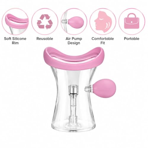 Image of Eye Wash Cup with Air Pump | Eye Cleaning Cup with Soft Silicone Rim | Reusable Eye Wash Cleaner for Daily Eye Hygiene | Portable Eye Rinse Cup for Men & Women