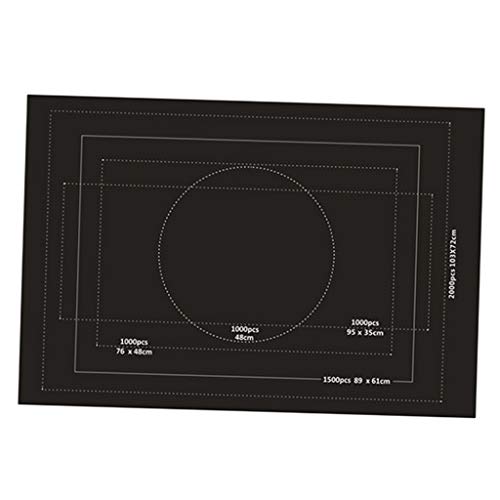 SM SunniMix 1Pc Rouleau de Puzzle, Tapis de Puzzles Grand pour Jusquà 1500-3000Pièces Tapis de Jeu de Puzzle Rouleau de Puzzle Accessoires de Tapis de Feutre - 2000 Noir