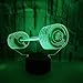 Produktbild CXZZV 3D Lampe Gewichtheben Styling Led Illusion Optische Nachtlicht 7 Farben Farbwechsel Berührungssteuerung Zuhause Dekor Tischleuchte Mit Fernbedienung Für Mädchen Junge Geburtstag Geschenke