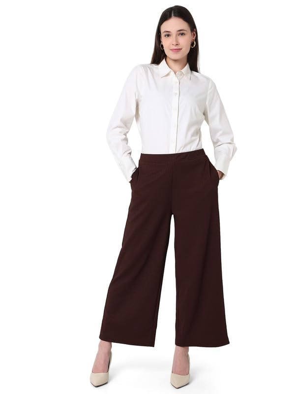 Image of Smarty Pants Women's Cotton Rib Pleated Trouser.