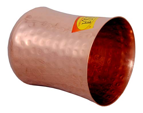 Set de 6 vasos de cobre puro 300 ml diseño vintage miniatura 5