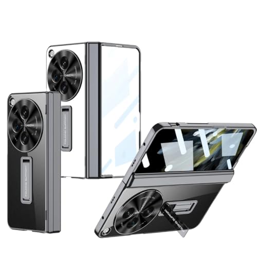 Image of MILLION CASES Thermoplastic Polyurethane Back Cover Case for Oneplus Open Shockproof Protective Opulent Clarity Magnetic Hinge Case for Men & Boys(Natural Titanium)