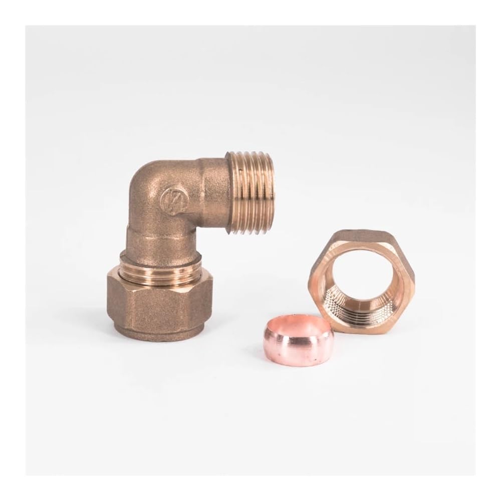 Pipe Fitting Fit Tube OD 15mm-35mm Brass Compression Elbow Junction Union Joint Coupling Connector Adapters Water Gas Fuel(42mm) Fittings