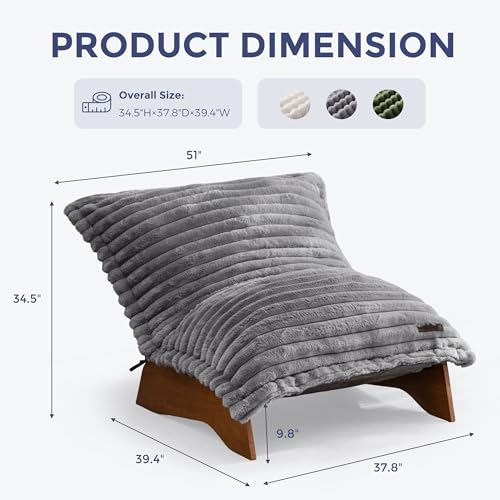 Sillón Convertible Plegable Gris miniatura 2