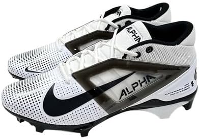 Nike Alpha Menace 4 Pro Mid Wide Men's Football Cleats White Brown Black HF4553-100 Size 14.5 W (Wide)