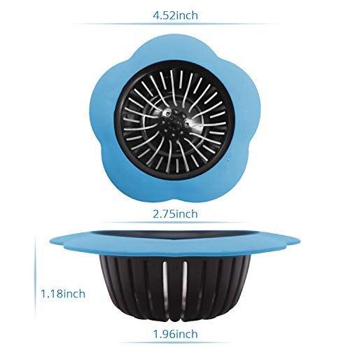 Kufung Sink Strainer, Basket Stainless Steel Bathroom Sink, Utility, Slop, Kitchen And Lavatory Sink Drain Strainer Hair Catcher (Blue) #TOP4