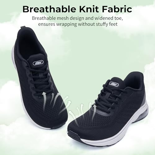 Image of IIV Womens Wide Toe Box Walking Shoes Arch Support Running Shoe Plantar Fasciitis Tennis Sneakers Orthotic for Pain Relief